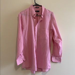 Chaps Button up long sleeve shirt. Large. Pink